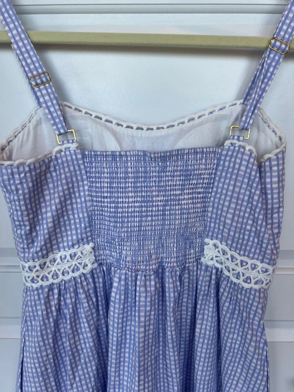 Lilly Pulitzer Olivet Stretch Midi Dress in Light Lilac Verbena Gingham size 6 - Picture 6 of 10